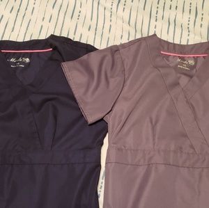 Two scrub tops